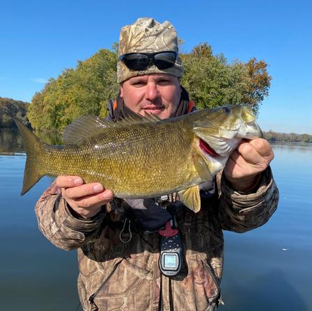 Angler with trophy smallmouth bass on the Upper Potomac River